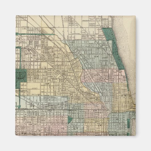 シカゴの地図 マグネット (正面)