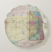 シカゴの地図 ラウンドクッション (裏面)
