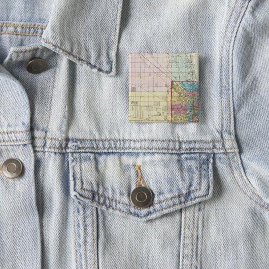 シカゴの地図 缶バッジ (インサイチュ)