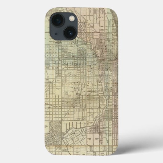 シカゴの地図 Case-Mate iPhoneケース (裏面)