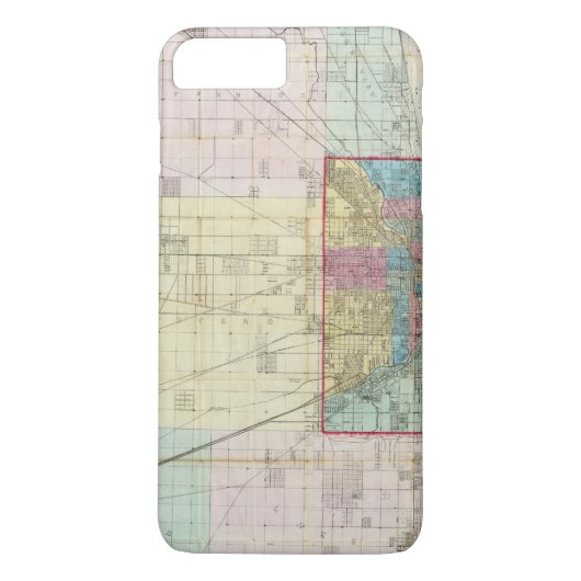 シカゴの地図 Case-Mate iPhoneケース (裏面)