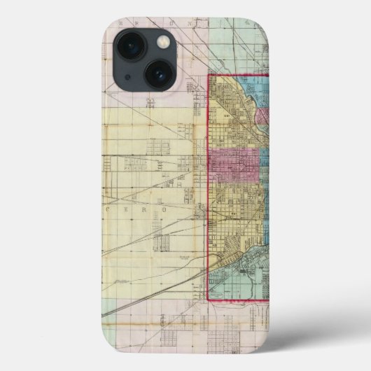 シカゴの地図 Case-Mate iPhoneケース (裏面)