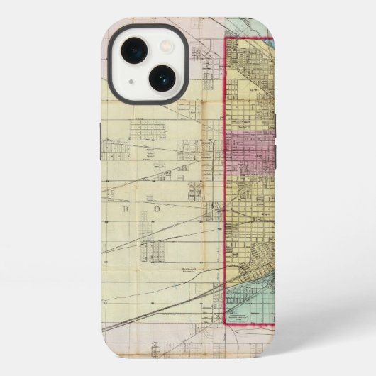 シカゴの地図 iPhoneケース (裏面)