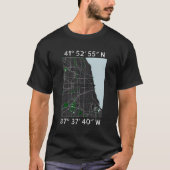 シカゴの地図 Tシャツ (正面)
