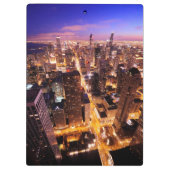 シカゴの夜の都市景観 クリップボード (裏面)