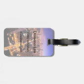 シカゴの夜の都市景観 ラゲッジタグ (裏面横)