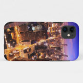 シカゴの夜の都市景観 Case-Mate iPhoneケース (裏面(横))