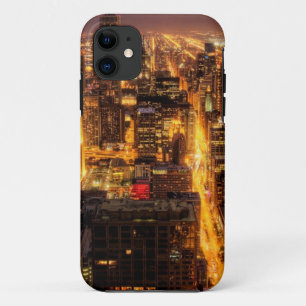 シカゴの夜都市景観 iPhone 11 ケース