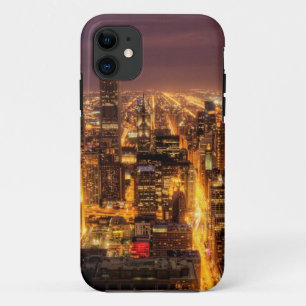 シカゴの夜都市景観 iPhone 11 ケース