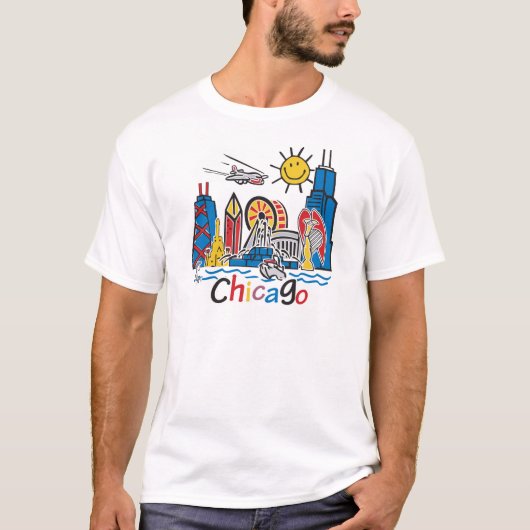 シカゴの子供たちスカイライン Tシャツ (正面)