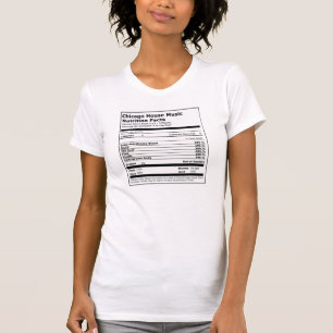 シカゴの家音楽栄養物の事実-女性のティー Tシャツ