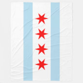 シカゴの愛国心が強い旗 フリースブランケット (正面)