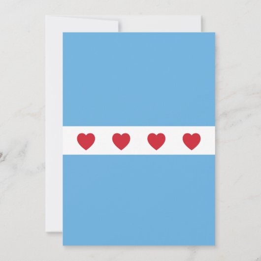 シカゴの愛 招待状 (裏面)