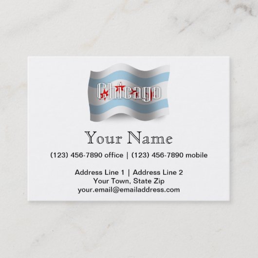 シカゴの振る旗 名刺 (正面)