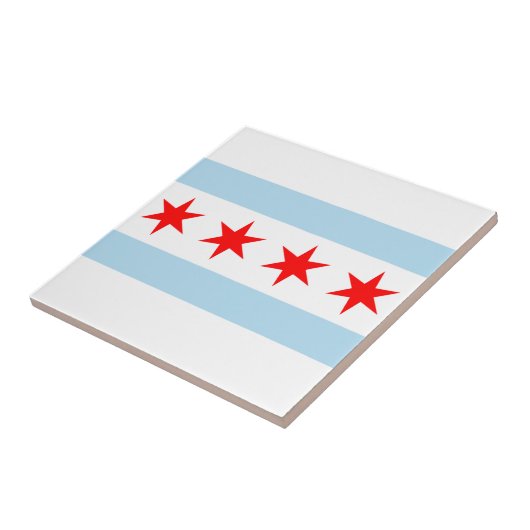 シカゴの旗のタイルのコースター タイル (側面)