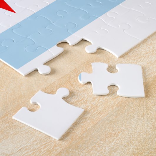 シカゴの旗のパズル ジグソーパズル (側面)