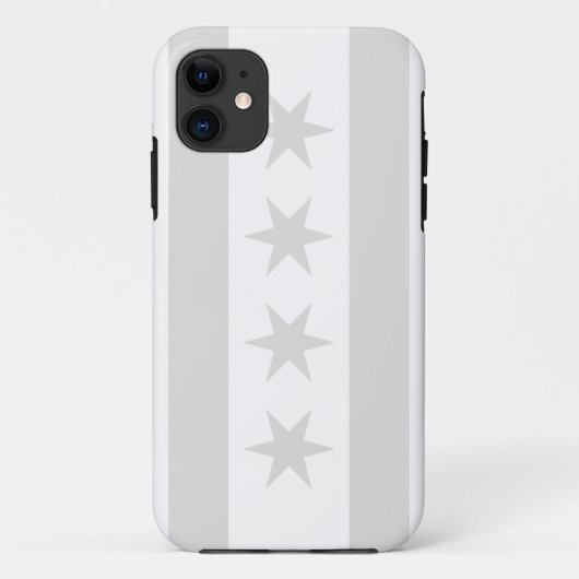 シカゴの旗の灰色- iPhone 5 Case-Mate iPhoneケース (裏面)