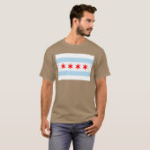 シカゴの旗 レトロ Tシャツ (正面フル)