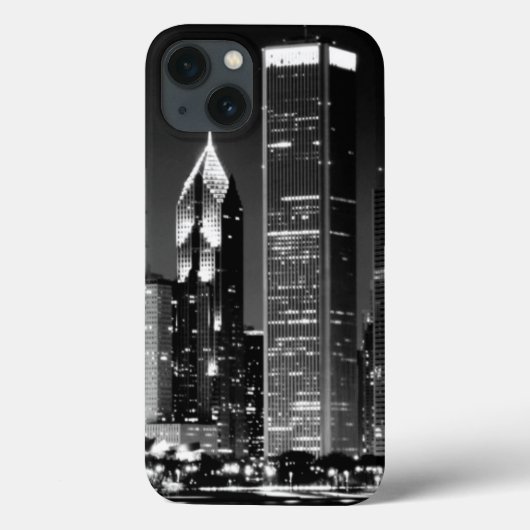 シカゴの有名な街並みの夜景 Case-Mate iPhoneケース (裏面)