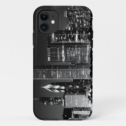 シカゴの有名な都市景観の夜眺め Case-Mate iPhoneケース (裏面)
