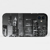 シカゴの有名な都市景観の夜眺め Case-Mate iPhoneケース (裏面(横))