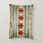 シカゴの木製の一見のヴィンテージの旗 アクセントクッション (裏面(縦))