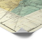 シカゴの案内地図 ポスター (角)