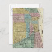 シカゴの案内地図 ポストカード (正面/裏面)