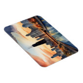 シカゴの水彩画 マグネット (右側)