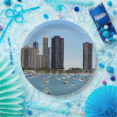 シカゴの水辺のスカイライン写真 ペーパープレート (パーティー)