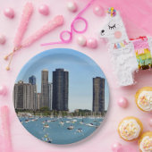 シカゴの水辺のスカイライン写真 ペーパープレート (パーティー)