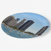 シカゴの水辺のスカイライン写真 ペーパープレート (アングル)