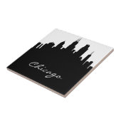 シカゴの白黒スカイライン タイル (側面)