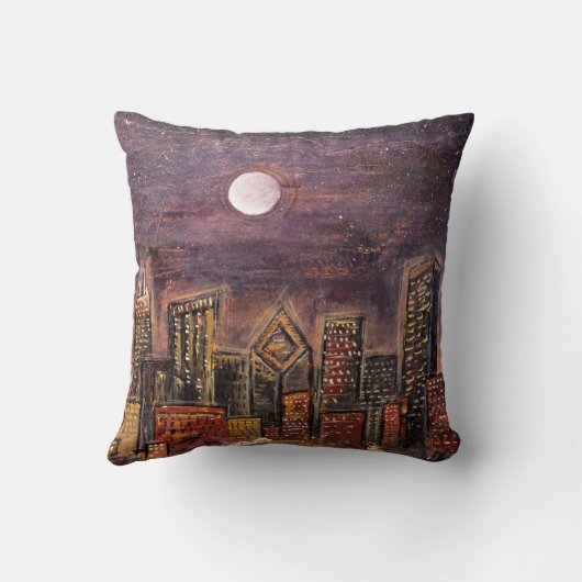 シカゴの真夜中の© クッション (裏面)