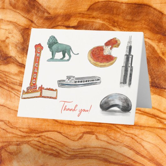 シカゴの結婚サンキューカード サンキューカード