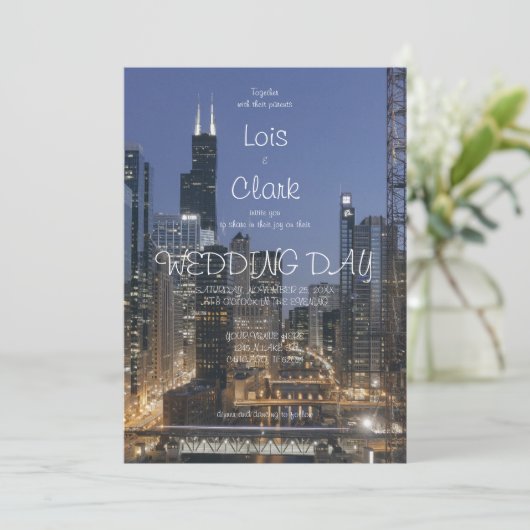 シカゴの結婚式招待状 (スタンド正面)