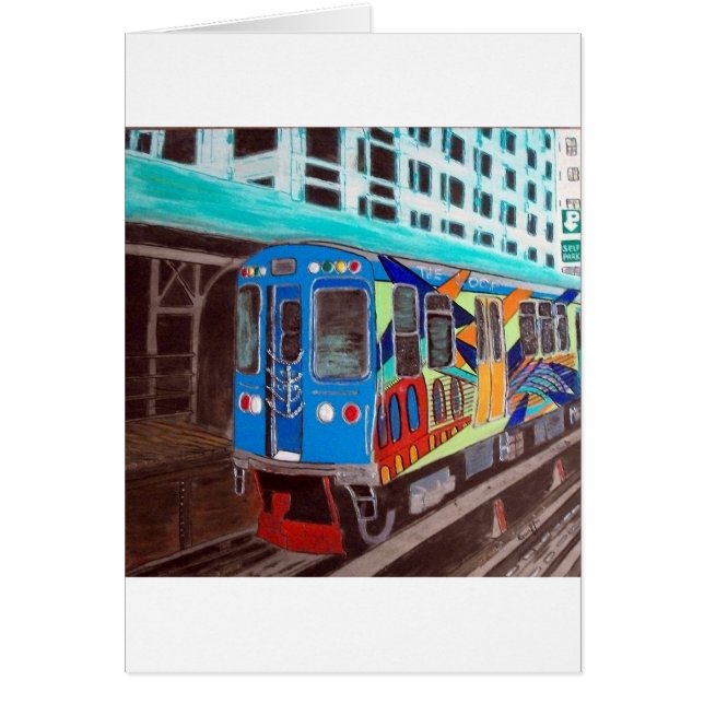 シカゴの落書きElの列車 (正面)