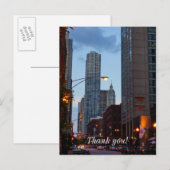 シカゴの街の風景　感謝のポストカード ポストカード (正面/裏面)