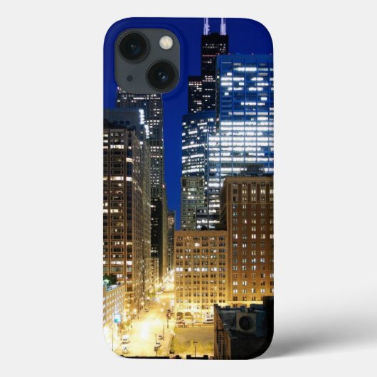 シカゴの街並みの夜景 Case-Mate iPhoneケース (裏面)