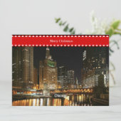 シカゴの街並み、クリスマスの挨拶、 カード (スタンド正面)