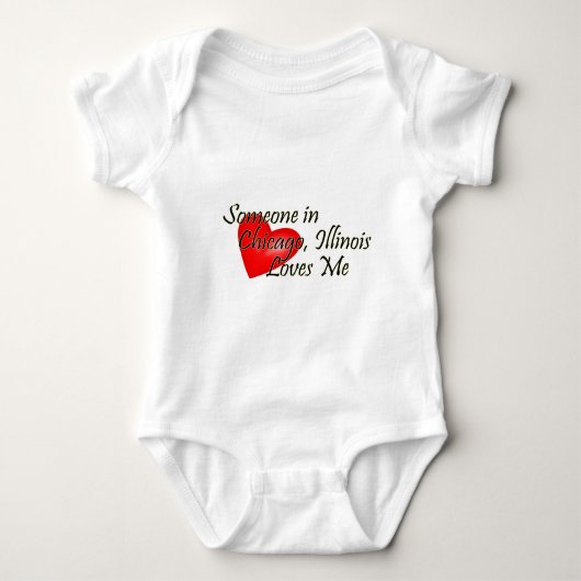 シカゴの誰かは私を愛します ベビーボディスーツ (正面)