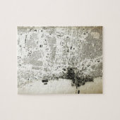 シカゴの通りおよび建物のヴィンテージの地図 ジグソーパズル (横)