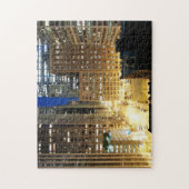 シカゴの都市景観の夜眺め ジグソーパズル (縦)