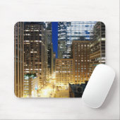 シカゴの都市景観の夜眺め マウスパッド (マウス)