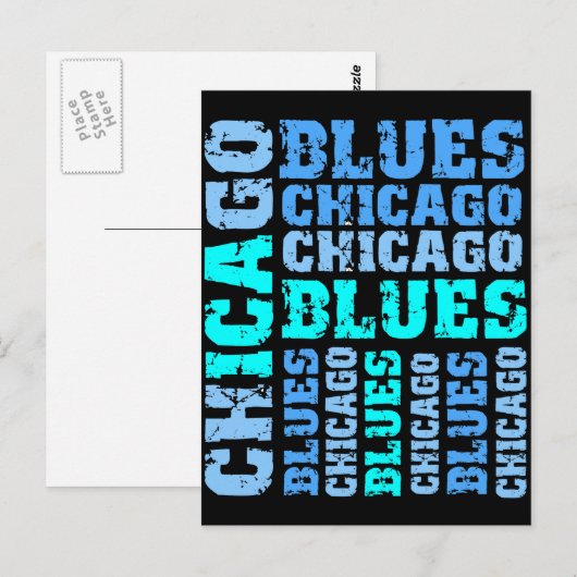 シカゴの青 ポストカード (正面/裏面)