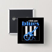 シカゴの青 缶バッジ (正面&裏面)