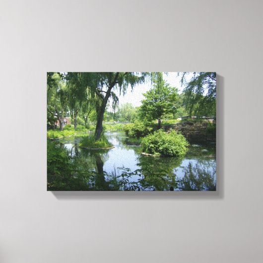 シカゴの静かな瞬間 キャンバスプリント (正面)