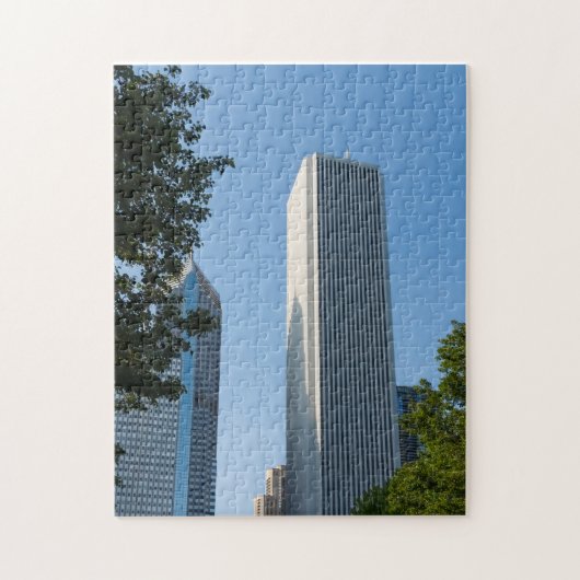 シカゴのAon Center ジグソーパズル (縦)