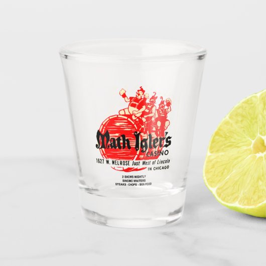 シカゴのMath Igler's Casinoレストラン ショットグラス (正面)