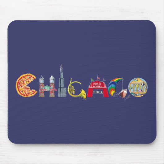 シカゴのmousepad マウスパッド (正面)